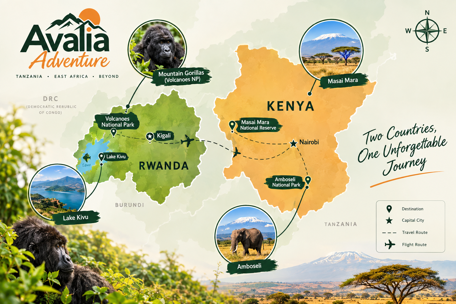 Rwanda and Kenya journey